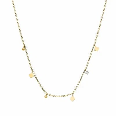 Luna Rae Women's Solid Gold Mirrored Stars Necklace