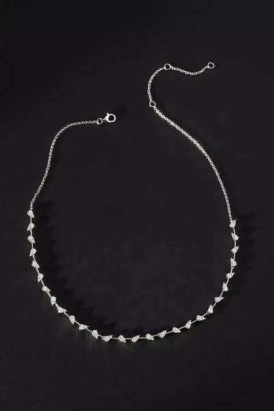 Luna Skye Diamond Teardrop Tennis Necklace In Gold
