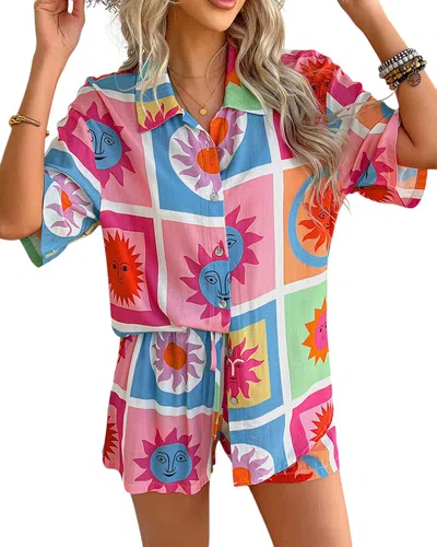 Luna Tuccini 2pc Shirt & Short Set In Multi