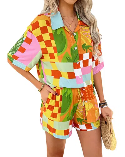 Luna Tuccini 2pc Shirt & Short Set In Multi