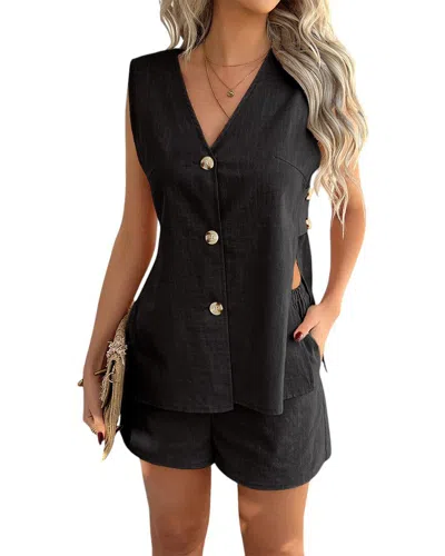 LUNA TUCCINI 2PC VEST & SHORT SET