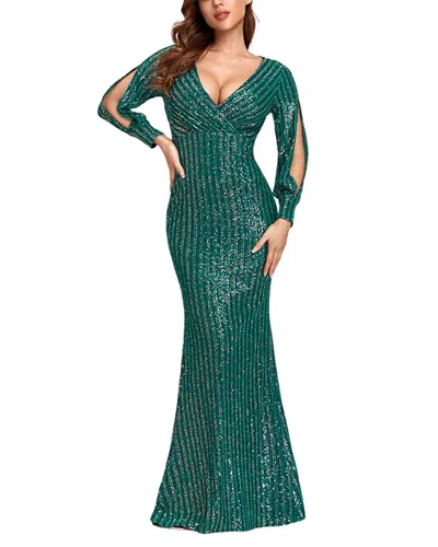 Luna Tuccini Maxi Dress In Green