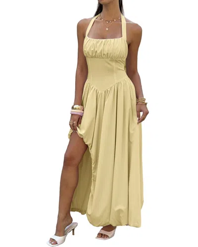 Luna Tuccini Maxi Dress In Yellow