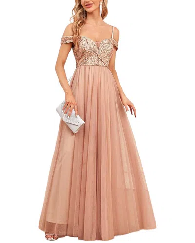 Luna Tuccini Maxi Dress In Pink