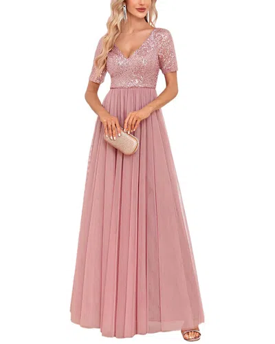 Luna Tuccini Maxi Dress In Pink