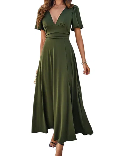 Luna Tuccini Maxi Dress In Green
