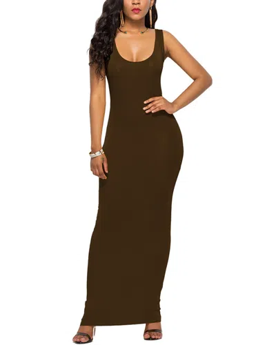 Luna Tuccini Maxi Dress In Brown