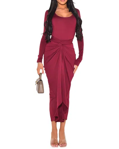 Luna Tuccini Maxi Dress In Burgundy