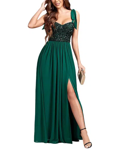 Luna Tuccini Maxi Dress In Green