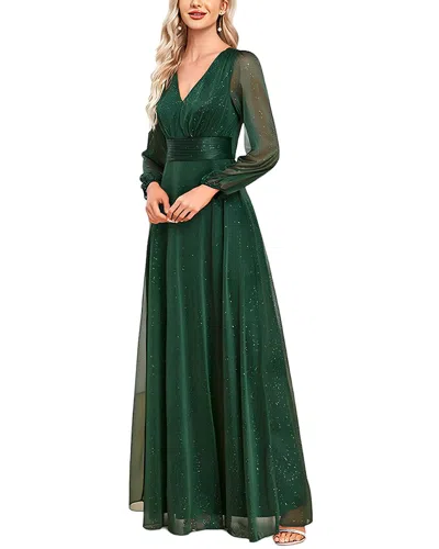 Luna Tuccini Maxi Dress In Green