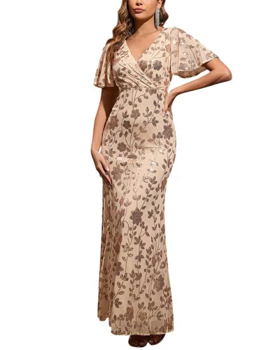 Luna Tuccini Maxi Dress In Neutral
