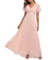 Luna Tuccini Maxi Dress In Pink