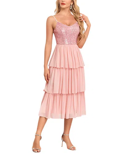 Luna Tuccini Maxi Dress In Pink