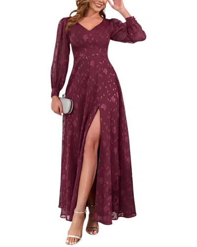 Luna Tuccini Maxi Dress In Red