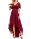 Luna Tuccini Maxi Dress In Red
