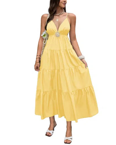 Luna Tuccini Midi Dress In Yellow