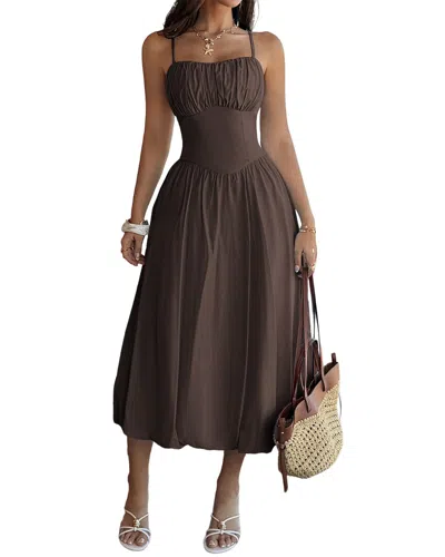 Luna Tuccini Midi Dress In Brown