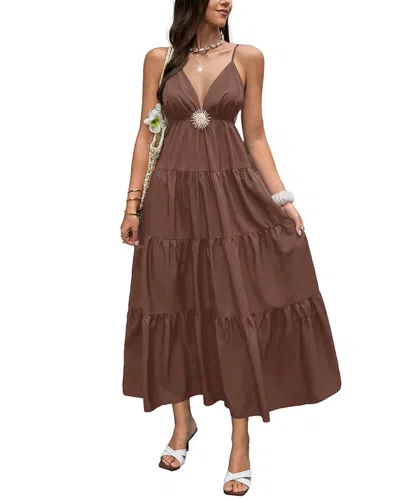 Luna Tuccini Midi Dress In Brown