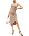 Luna Tuccini Midi Dress In Neutral