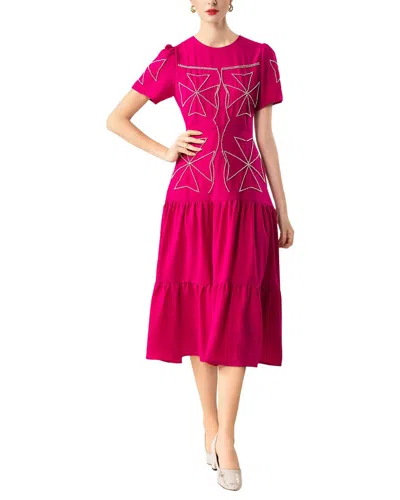 Luna Tuccini Midi Dress In Pink