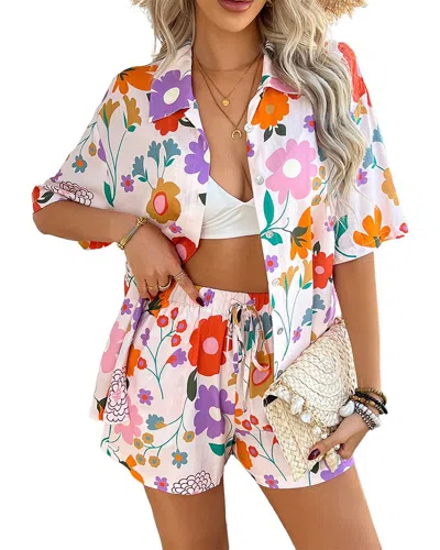 Luna Tuccini Shirt & Short Set In Multi