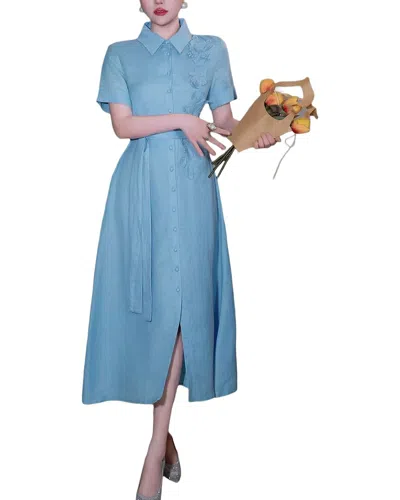 Luna Tuccini Shirt Dress In Blue