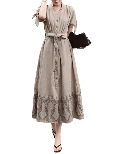 Luna Tuccini Shirt Dress In Neutral