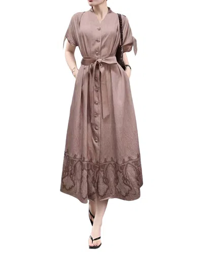 Luna Tuccini Shirt Dress In Neutral