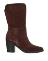 Luna Woman Ankle Boots Dark Brown Size 7 Leather In Brown