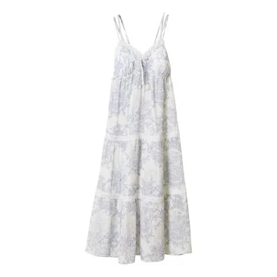 Lunaluz Women French Toile Bamboo Rayon Nightdress With Built-in Bra Cups  – Blue In Multi