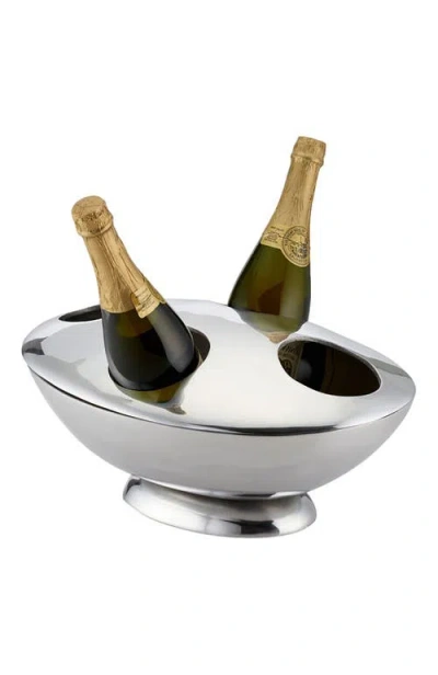 Lunares 4 Bottle Champagne Holder In Silver