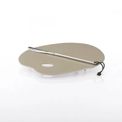Lunares Artist Palette Cheese Knife In Taupe