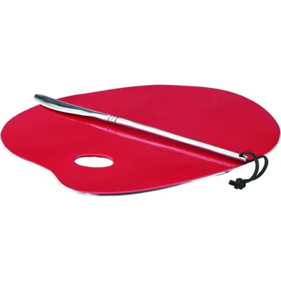 Lunares Artist Palette Cheese Set In Red
