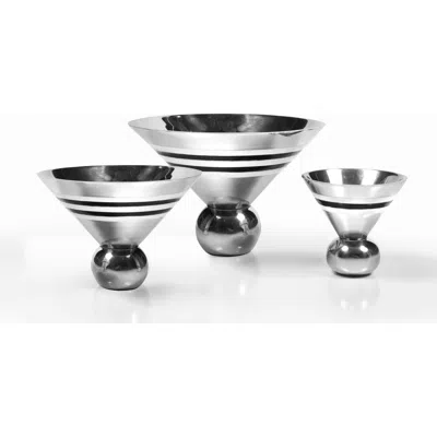 Lunares Ascot Round Bowl In Silver