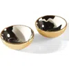 Lunares Bianco Nero Salt & Pepper Set In Metallic