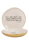 Lunares Bowl With Quote In White