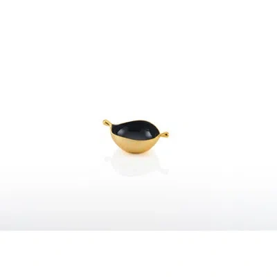 Lunares By Nima Oberoi Pod Dish Aluminum Colander In Graphite