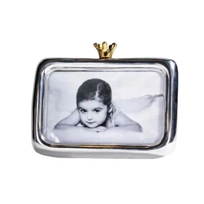 Lunares Crown Frame In Silver & Gold