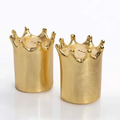 Lunares Crown Salt And Pepper Set In Gold