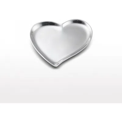 Lunares Cupid's Heart Dish In Silver