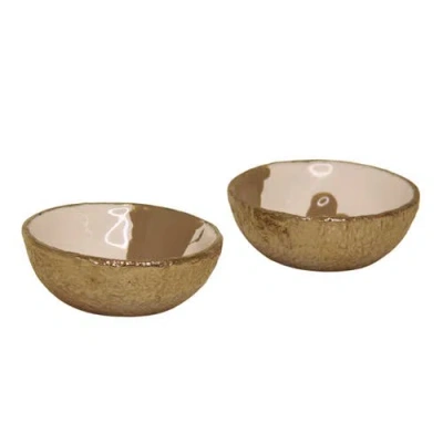 Lunares Dansbury Dipping Bowls In Gold