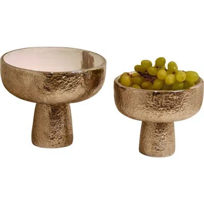 Lunares Dansbury Pedestal Bowl In Brown