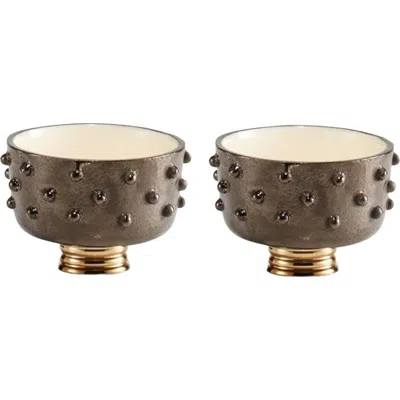 Lunares Djembe Mini Round Bowl In Brown