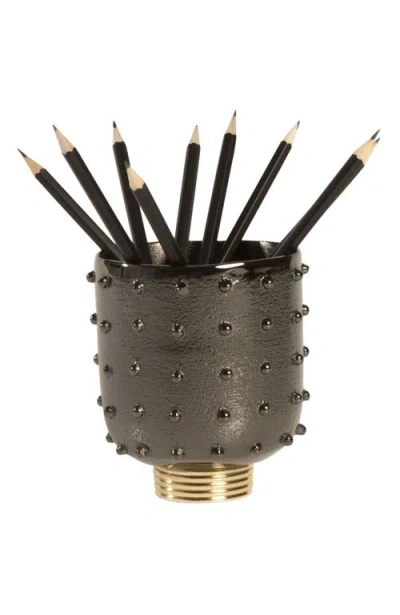 Lunares Djembe Pencil Cup In Brown