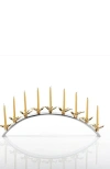 Lunares Dove Menorah Gold Plate Silver In Gold