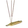Lunares Feather Incense Holder In Gold