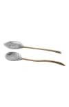 Lunares Feather Long Serving Set In Gold