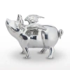 Lunares Flying Pig Bank In Silver