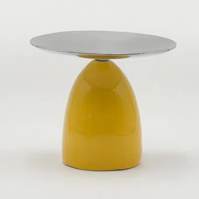 Lunares Luxe Petite Pedestal In Yellow