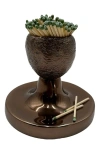Lunares Matchbox Holder In Brown
